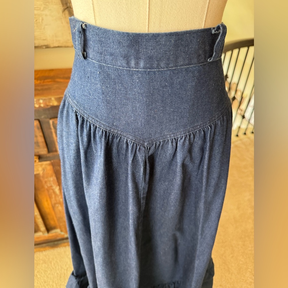 Wrangler Dark Blue Denim Maxi Skirt - Picture 2 of 8